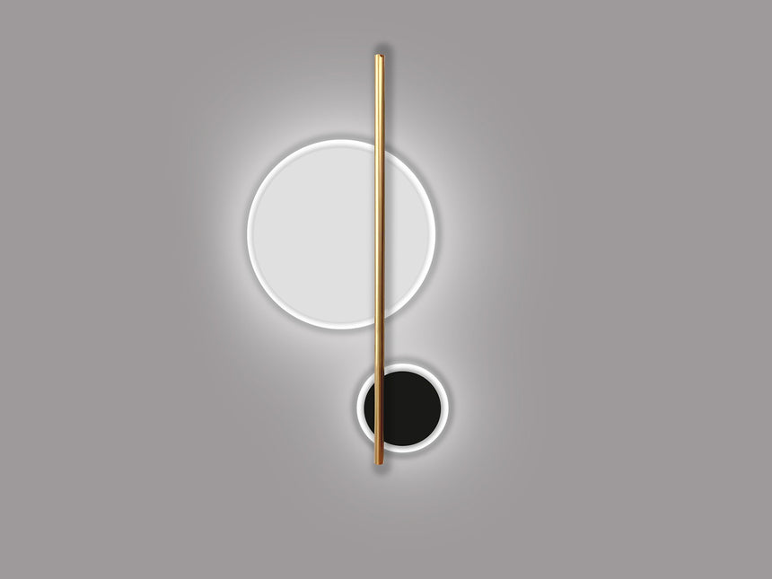 Lámpara aplique de pared Schuller Duo LED 2 luces blanco y negro 3000K vista 2