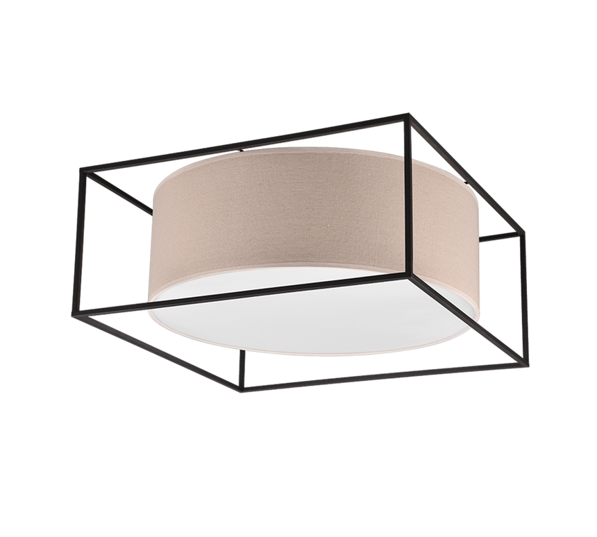 Plafón de techo Trio Ross LED negro mate 3000K 50cm 603100344