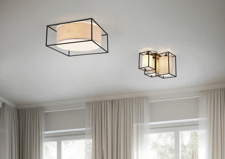 Plafón de techo Trio Ross LED negro mate 3000K 50cm 603100344
