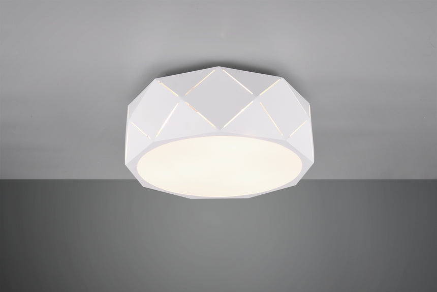 Trio Zandor metal ceiling light mat white 603500331