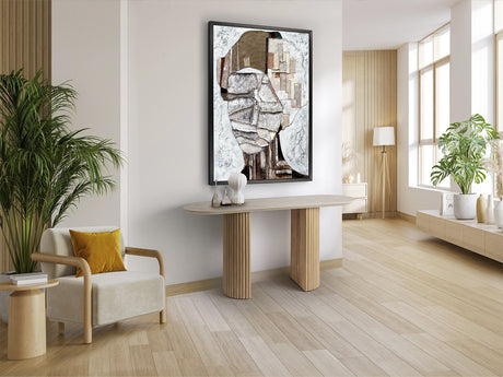 Consola Schuller Irati madera y piedra 130x78cm vista 1