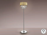 Lámpara de pie de salón Schuller Tiara 3 luces cromo y  - ambiente