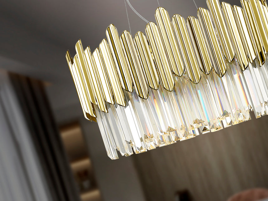 Lámpara de techo colgante Schuller Tiara 6 luces cromo  - ambiente