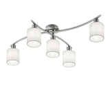 Trio Garda matte nickel metal ceiling light 605400501