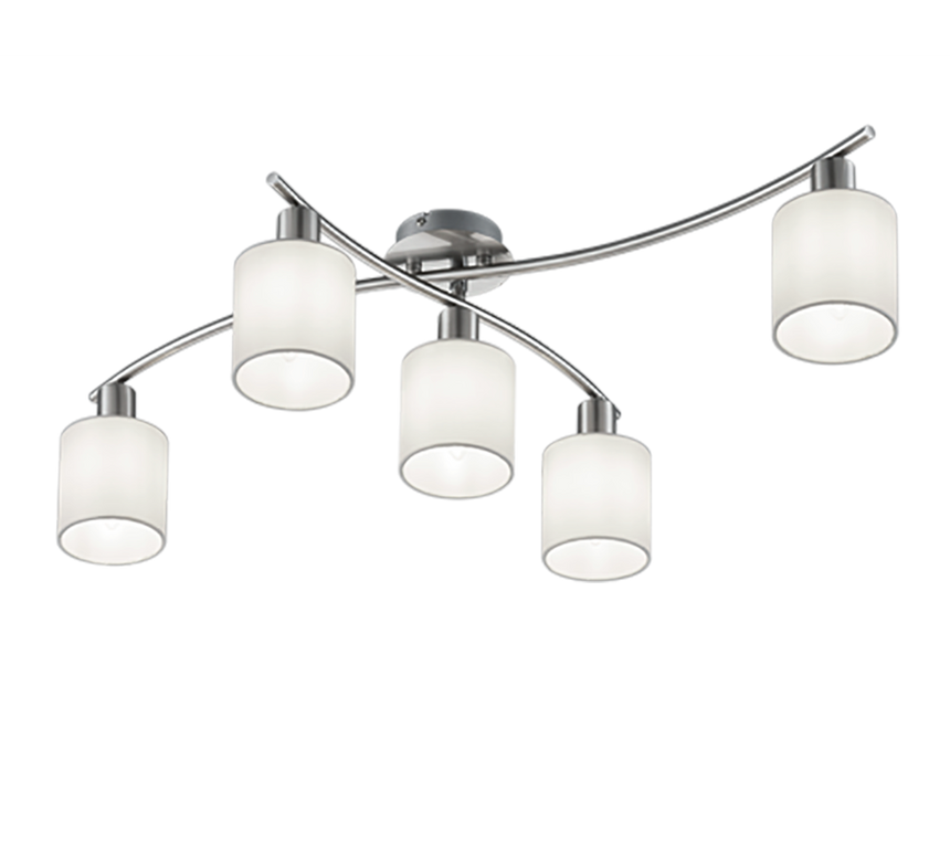 Trio Garda matte nickel metal ceiling light 605400501