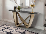 Consola Schuller Genesis bronce envejecido y gris 150x76cm 606684