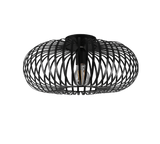 Plafón de techo Trio Johann LED negro mate 2700K Ø40cm 606900132