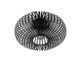 Plafón de techo Trio Johann LED negro mate 2700K Ø40cm 606900132