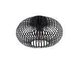 Plafón de techo Trio Johann LED negro mate 2700K Ø30cm 606903032
