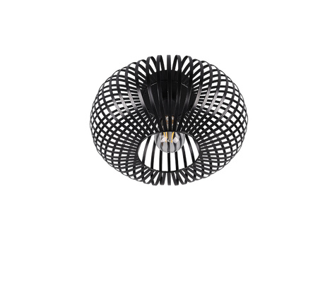 Plafón de techo Trio Johann LED negro mate 2700K Ø30cm 606903032