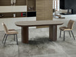Mesa de comedor Schuller Irati marrón y piedra extensible 206x79cm 607087