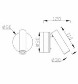 Mantra Prea Aplique Lector LED  blanco 6075