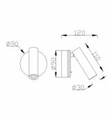 Mantra Prea Aplique Lector LED  gris 6076