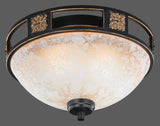 Plafón de techo Trio Quinta LED rusty 3000K Ø33cm 608100224