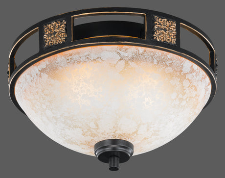 Plafón de techo Trio Quinta LED rusty 3000K Ø33cm 608100224