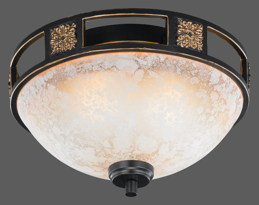 Plafón de techo Trio Quinta LED rusty 3000K Ø33cm 608100224