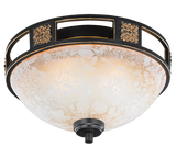Plafón de techo Trio Quinta 2 luces óxido Ø33cm 608100224