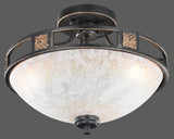 Plafón de techo Trio Quinta LED rusty 3000K Ø42cm 608100324