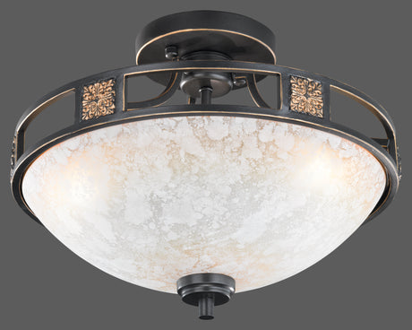 Plafón de techo Trio Quinta LED rusty 3000K Ø42cm 608100324