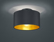 Plafón de techo Trio Hostel LED negro mate 2700K Ø30cm 608200279