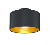 Plafón de techo Trio Hostel 2 luces negro mate Ø30cm 608200279