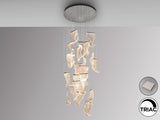 Lámpara de techo colgante Schuller Velos grande 24 luces cromo 3000K 3 metros Ø95cm vista 2