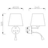 Mantra Caicos Aplique+Lector+Cargador USB gris 6092