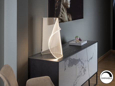 Lámpara de sobremesa Schuller Velos LED cromo y micro 3000K 50cm 609425N vista 1