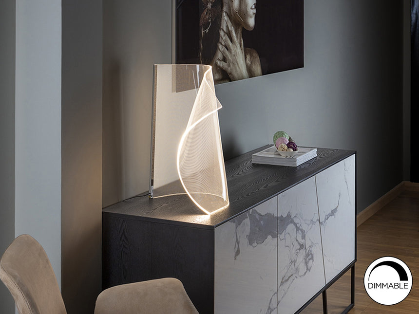 Lámpara de sobremesa Schuller Velos LED cromo y micro 3000K 50cm 609425N vista 1