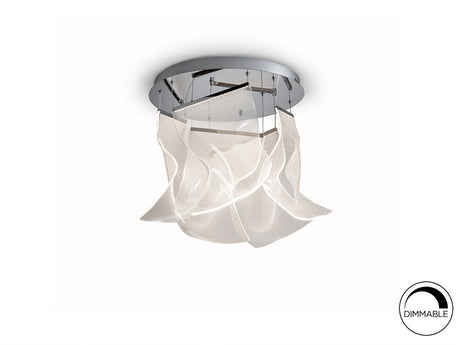 Lámpara de techo colgante Schuller Velos 5 luces cromo y micro 3000K Ø50cm 609531N vista 4