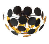 Plafón de techo Trio Discalgo 3 luces negro mate Ø54cm 609900332