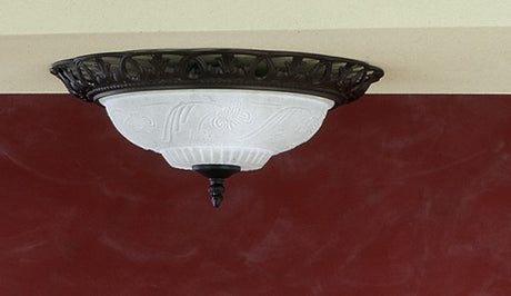 Plafón de techo Trio Rustica LED rusty 3000K Ø38cm 6102021-24