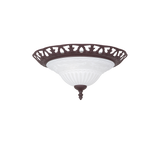 Plafón de techo Trio Rustica 2 luces óxido Ø38cm 6102021-24