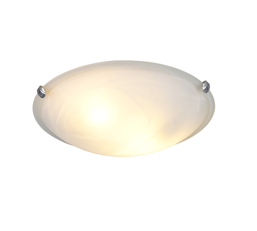 Plafón de techo Trio Adrian 2 luces níquel mate Ø40cm 6105021-01