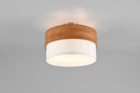 Plafón de techo Trio Seasons LED níquel mate 3000K Ø30cm 611500201