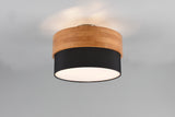 Plafón de techo Trio Seasons LED níquel mate 3000K Ø30cm 611500202