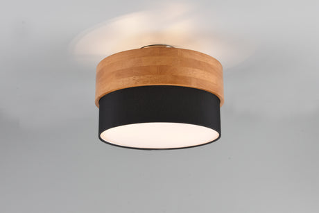 Plafón de techo Trio Seasons LED níquel mate 3000K Ø30cm 611500202