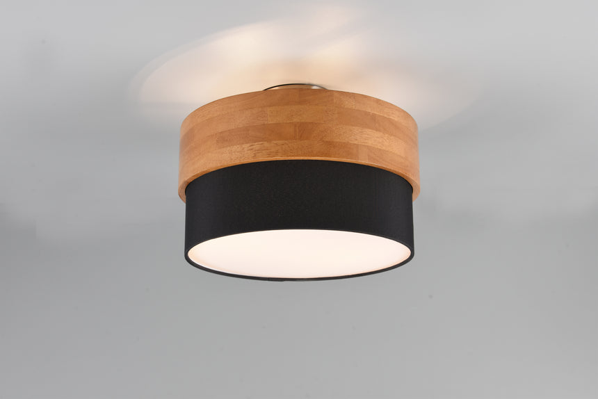 Plafón de techo Trio Seasons LED níquel mate 3000K Ø30cm 611500202