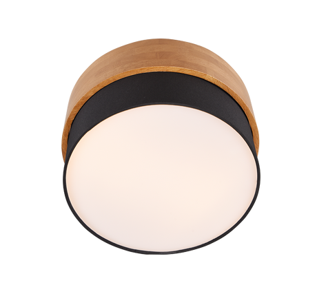 Plafón de techo Trio Seasons LED níquel mate 3000K Ø30cm 611500202