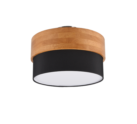 Plafón de techo Trio Seasons LED níquel mate 3000K Ø30cm 611500202