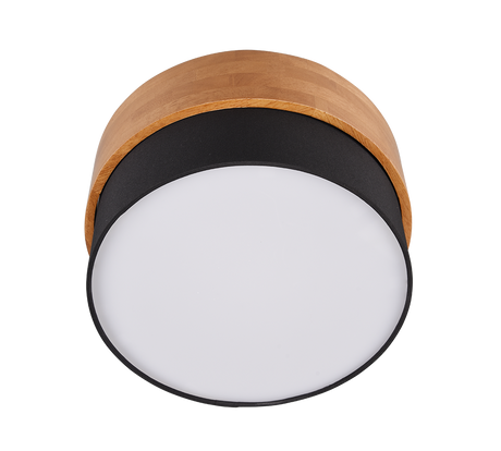 Plafón de techo Trio Seasons LED níquel mate 3000K Ø30cm 611500202