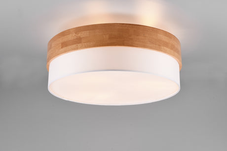 Plafón de techo Trio Seasons LED níquel mate 3000K Ø50cm 611500301