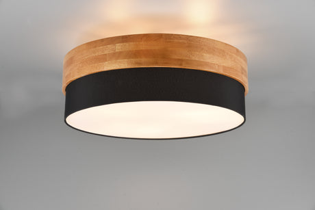 Plafón de techo Trio Seasons LED níquel mate 3000K Ø50cm 611500302