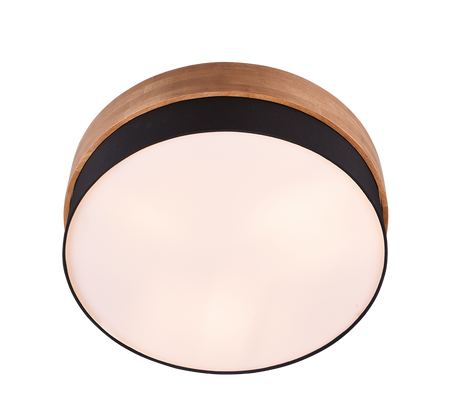 Plafón de techo Trio Seasons LED níquel mate 3000K Ø50cm 611500302