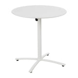 Mesa auxiliar plegable de acero en blanco 70x70x72 cm