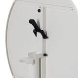 Mesa auxiliar plegable de acero en blanco 70x70x72 cm