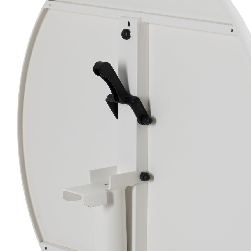 Mesa auxiliar plegable de acero en blanco 70x70x72 cm