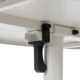 Mesa auxiliar plegable de acero en blanco 70x70x72 cm