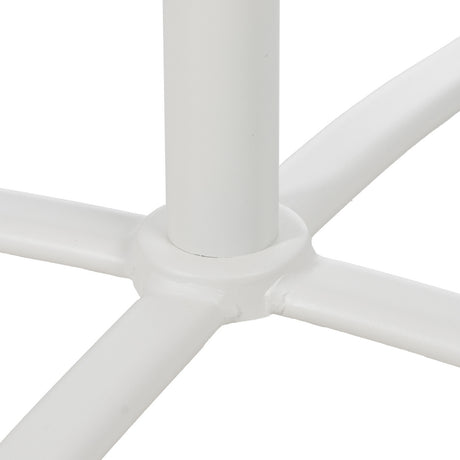 Mesa auxiliar plegable de acero en blanco 70x70x72 cm
