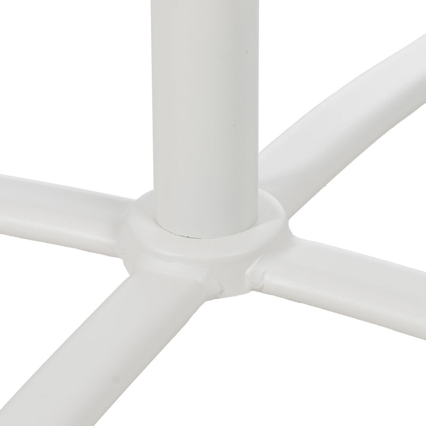 Mesa auxiliar plegable de acero en blanco 70x70x72 cm